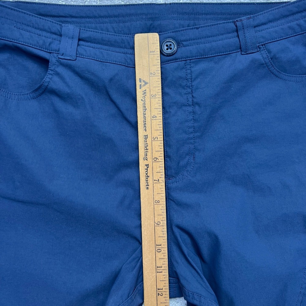 Eddie Bauer Pants Womens Size 12 Navy Blue WR W Tech Capri Hiking Outdoor Casual - Picture 14 of 16